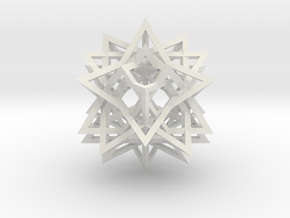 Tetrahedron 8 Compound in White Natural Versatile Plastic
