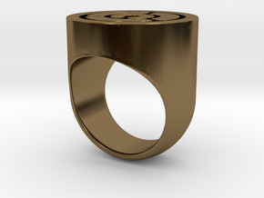Maze Ring in Polished Bronze
