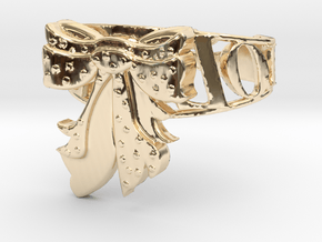 LOL Bow Bracelet in 14k Gold Plated Brass
