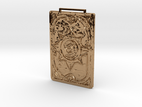 Hearthstone Card - Necklace in Polished Brass