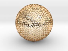 Goldberg Sphere  in 14k Gold Plated Brass