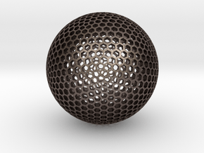 Goldberg Sphere  in Polished Bronzed Silver Steel