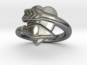 Cupido Ring 22 - Italian Size 22 in Fine Detail Polished Silver