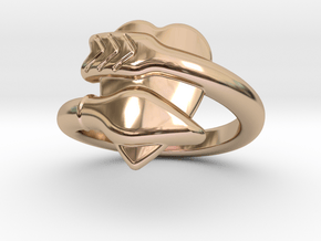 Cupido Ring 22 - Italian Size 22 in 14k Rose Gold Plated Brass