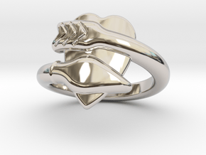 Cupido Ring 22 - Italian Size 22 in Rhodium Plated Brass