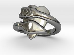 Cupido Ring 23 - Italian Size 23 in Fine Detail Polished Silver