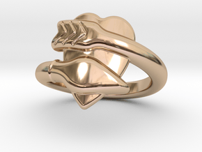 Cupido Ring 23 - Italian Size 23 in 14k Rose Gold Plated Brass