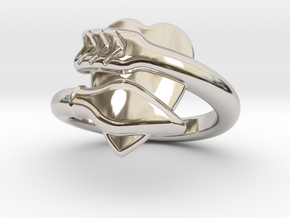 Cupido Ring 23 - Italian Size 23 in Rhodium Plated Brass