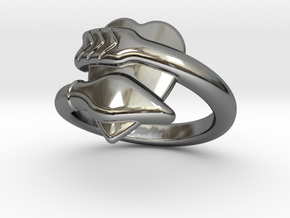 Cupido Ring 24 - Italian Size 24 in Fine Detail Polished Silver