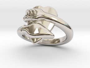 Cupido Ring 24 - Italian Size 24 in Rhodium Plated Brass