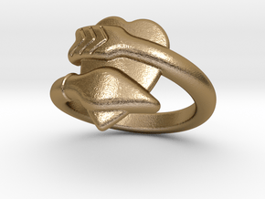 Cupido Ring 24 - Italian Size 24 in Polished Gold Steel