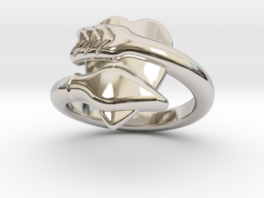 Cupido Ring 25 - Italian Size 25 in Rhodium Plated Brass