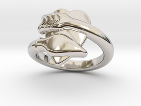 Cupido Ring 26 - Italian Size 26 in Rhodium Plated Brass