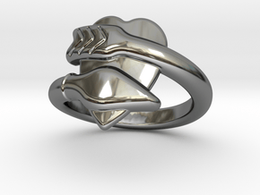 Cupido Ring 27 - Italian Size 27 in Fine Detail Polished Silver