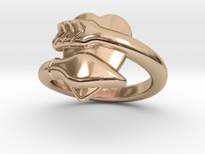 Cupido Ring 27 - Italian Size 27 in 14k Rose Gold Plated Brass