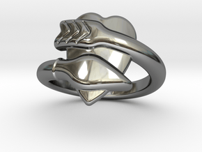 Cupido Ring 28 - Italian Size 28 in Fine Detail Polished Silver