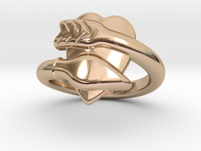 Cupido Ring 28 - Italian Size 28 in 14k Rose Gold Plated Brass