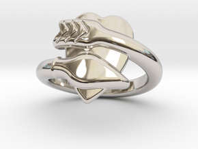 Cupido Ring 28 - Italian Size 28 in Rhodium Plated Brass