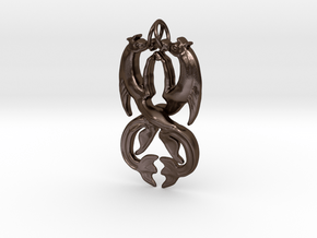 Kelpies Pendant in Polished Bronze Steel