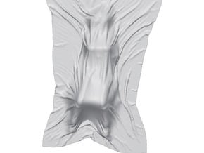Shroud shape penholder 007 in Tan Fine Detail Plastic