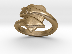 Cupido Ring 29 - Italian Size 29 in Polished Gold Steel