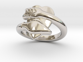 Cupido Ring 30 - Italian Size 30 in Rhodium Plated Brass