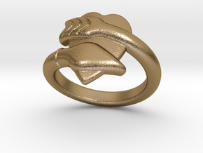 Cupido Ring 31 - Italian Size 31 in Polished Gold Steel