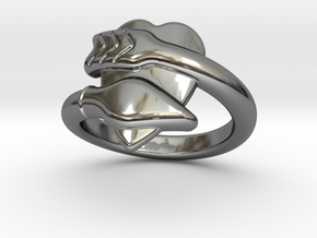 Cupido Ring 32 - Italian Size 32 in Fine Detail Polished Silver