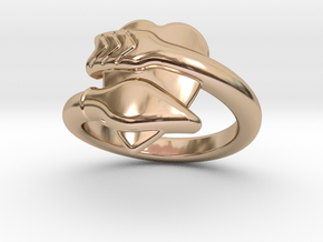 Cupido Ring 32 - Italian Size 32 in 14k Rose Gold Plated Brass