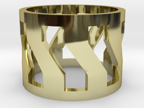 Trojan V2 Men Ring [Size 9] in 18k Gold Plated Brass