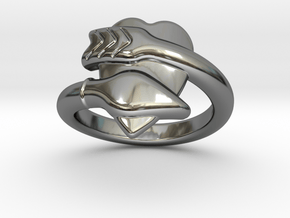Cupido Ring 33 - Italian Size 33 in Fine Detail Polished Silver