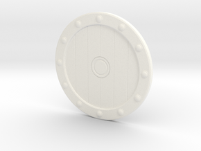 Viking Shield Coaster in White Processed Versatile Plastic
