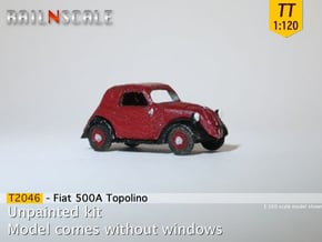 Fiat 500A Topolino (TT 1:120) in Smooth Fine Detail Plastic