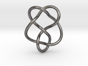 0359 Hyperbolic Knot K5.19 in Polished Nickel Steel