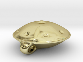 Handpan Instrument Pendant v4 in 18k Gold