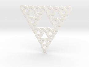 Sierpinski Trefoil Knot in White Processed Versatile Plastic