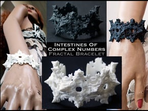 Intestines of Complex Numbers - Bracelet in White Processed Versatile Plastic