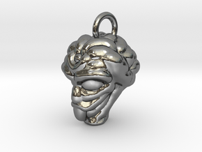 Alien Head Key Ring Add-on in Fine Detail Polished Silver