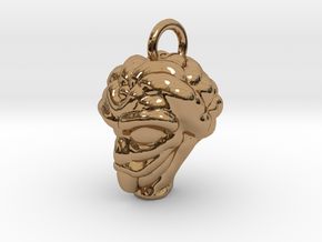 Alien Head Key Ring Add-on in Polished Brass