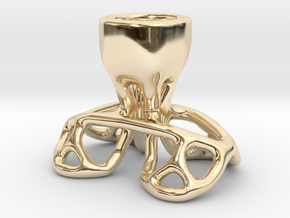 Arc Candle Holder (single) in 14K Yellow Gold