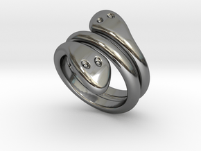 Ring Cobra 17 - Italian Size 17 in Fine Detail Polished Silver