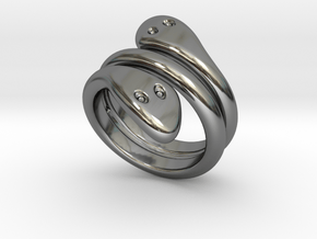 Ring Cobra 18 - Italian Size 18 in Fine Detail Polished Silver