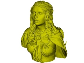 1/9 scale Daenerys Targaryen mother of dragon bust in Clear Ultra Fine Detail Plastic