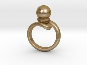 Fine Ring 21 - Italian Size 21 in Polished Gold Steel