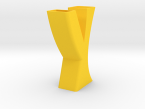 Vase 8 in Yellow Processed Versatile Plastic