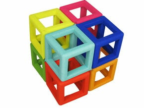 Knot Cube in White Processed Versatile Plastic