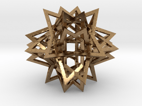 Tetrahedron 8 Compound, large in Natural Brass
