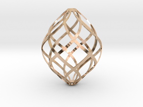 Zonohedron, Large in 14k Rose Gold Plated Brass