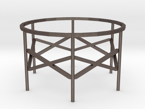 Gas Holder in Polished Bronzed Silver Steel