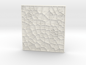 Voronoi Cells in White Processed Versatile Plastic